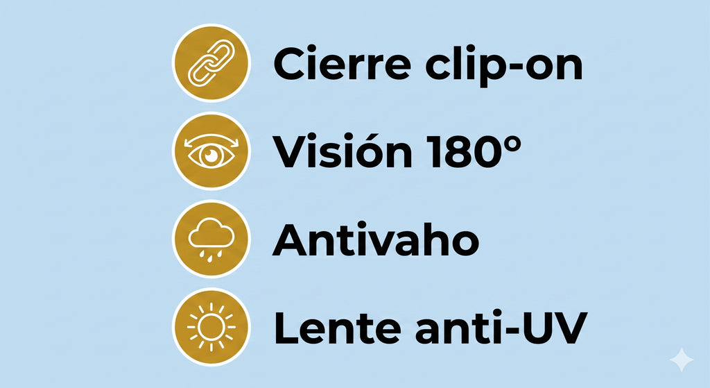 Gafas de Natación Infantiles con Clip — Sin Tiras, Antivaho | Niños 2-12 años