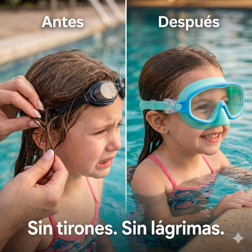 Gafas de Natación Infantiles con Clip — Sin Tiras, Antivaho | Niños 2-12 años